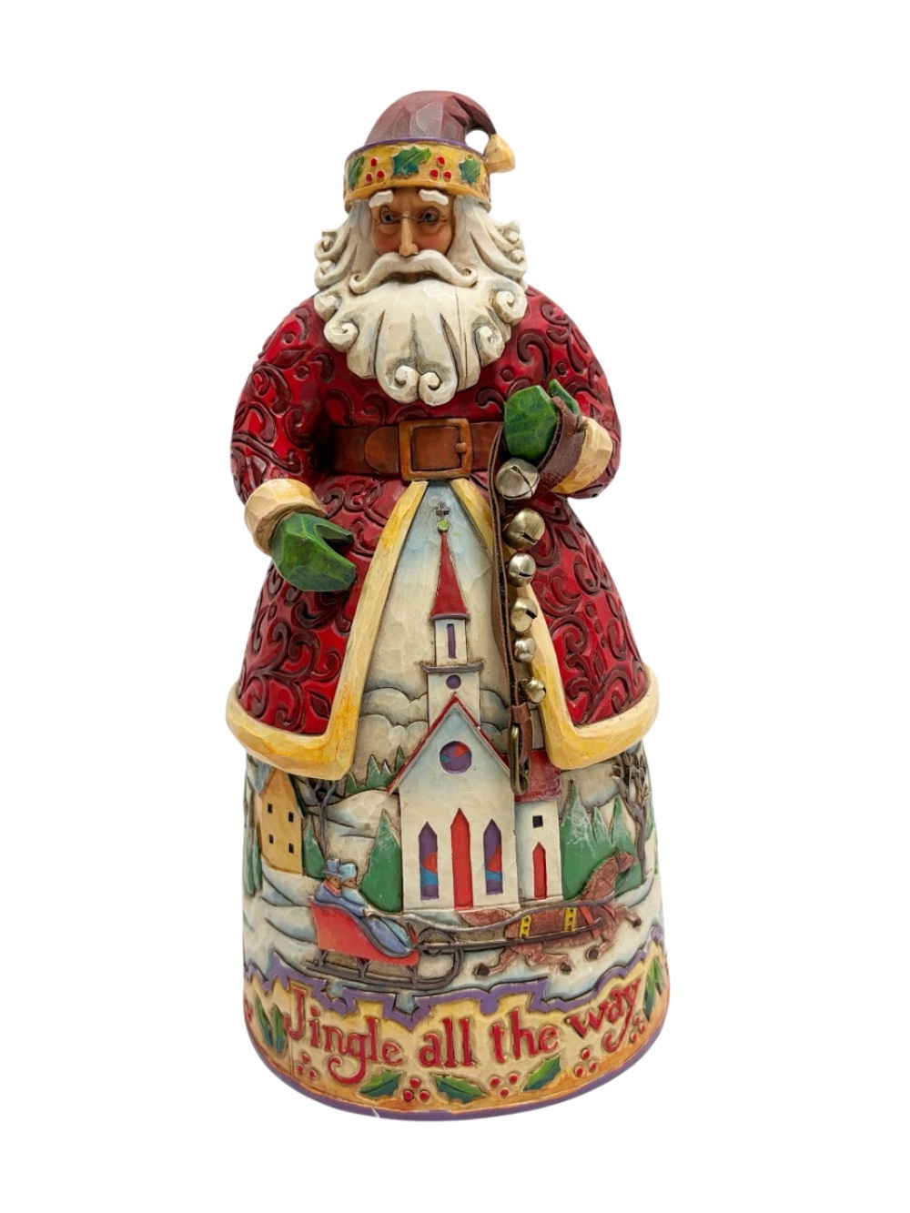Jim Shore | Retired "Bells On Bobtail Ring" Santa Claus Figurine